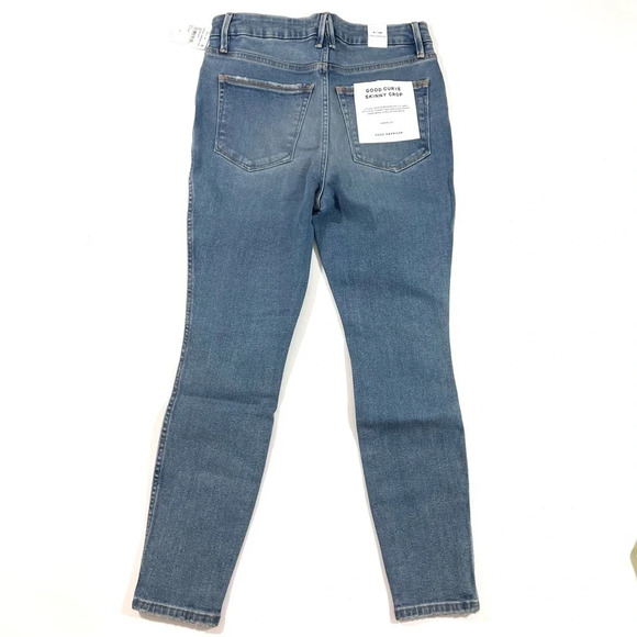 New Good American Good Curve Skinny Crop Jeans - Picture 3 of 9